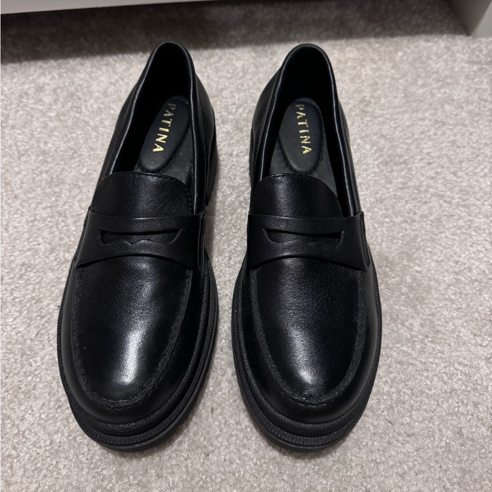 Patina Black Loafers